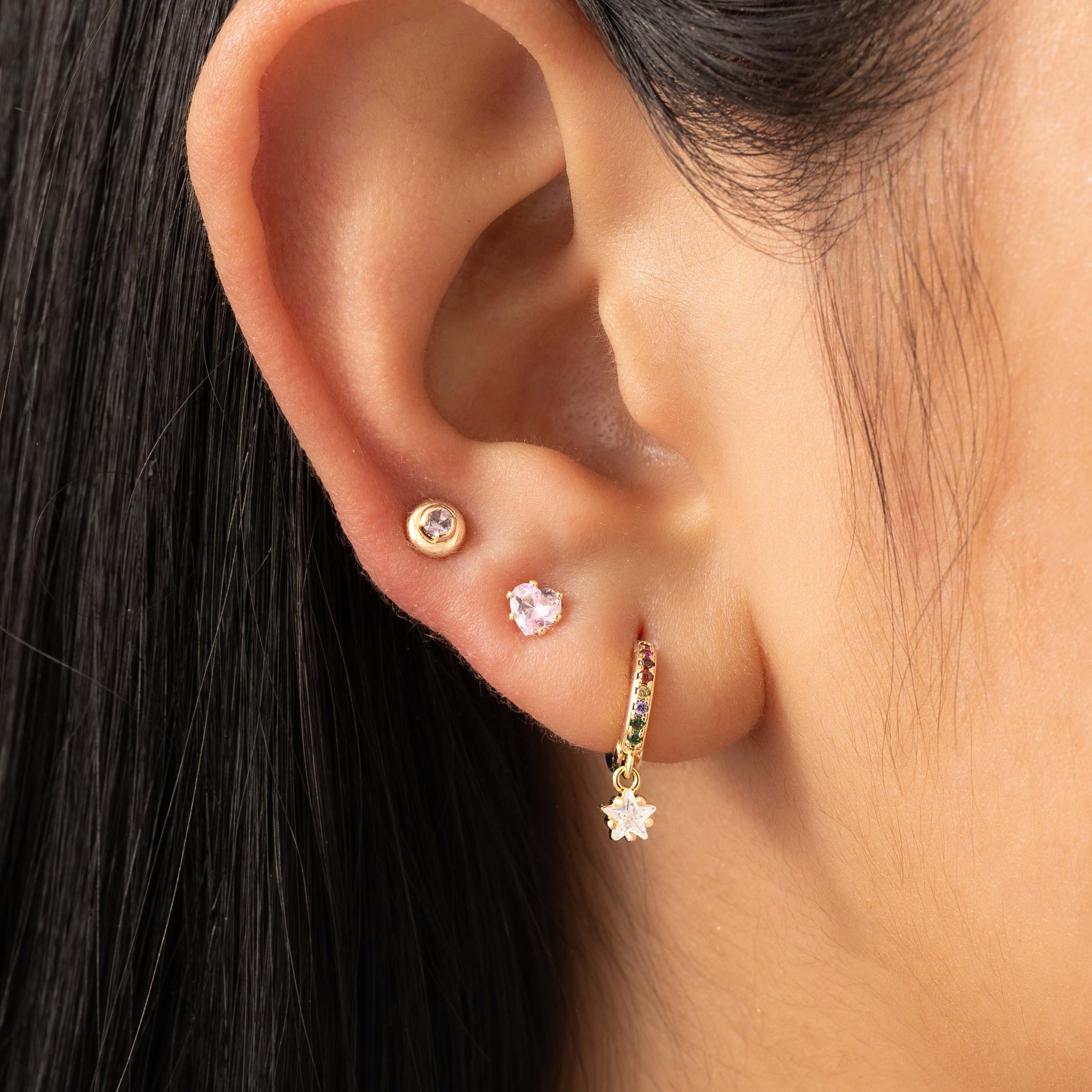 Aretes Rainbow Star