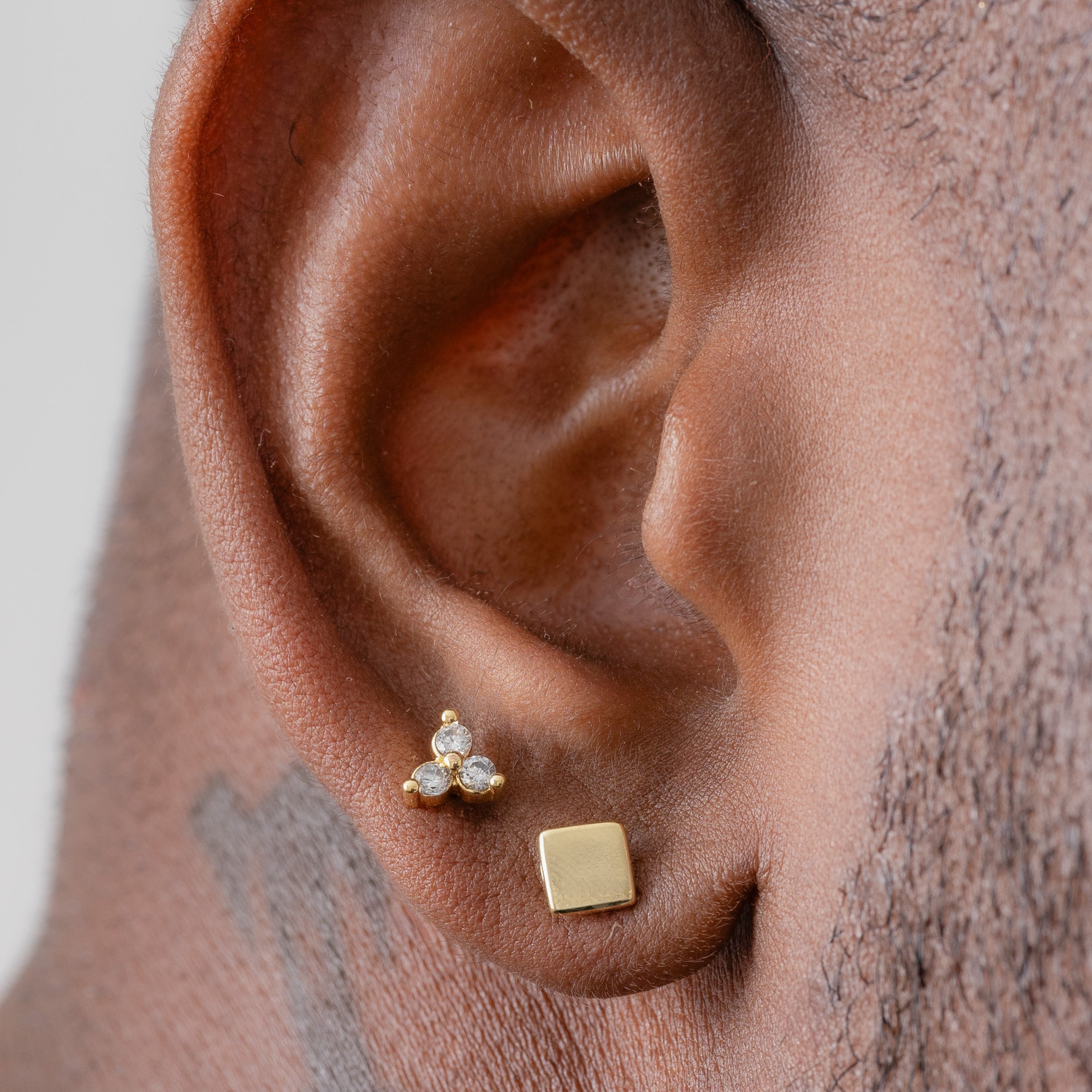 Aretes Topo Cuadrado 5 mm