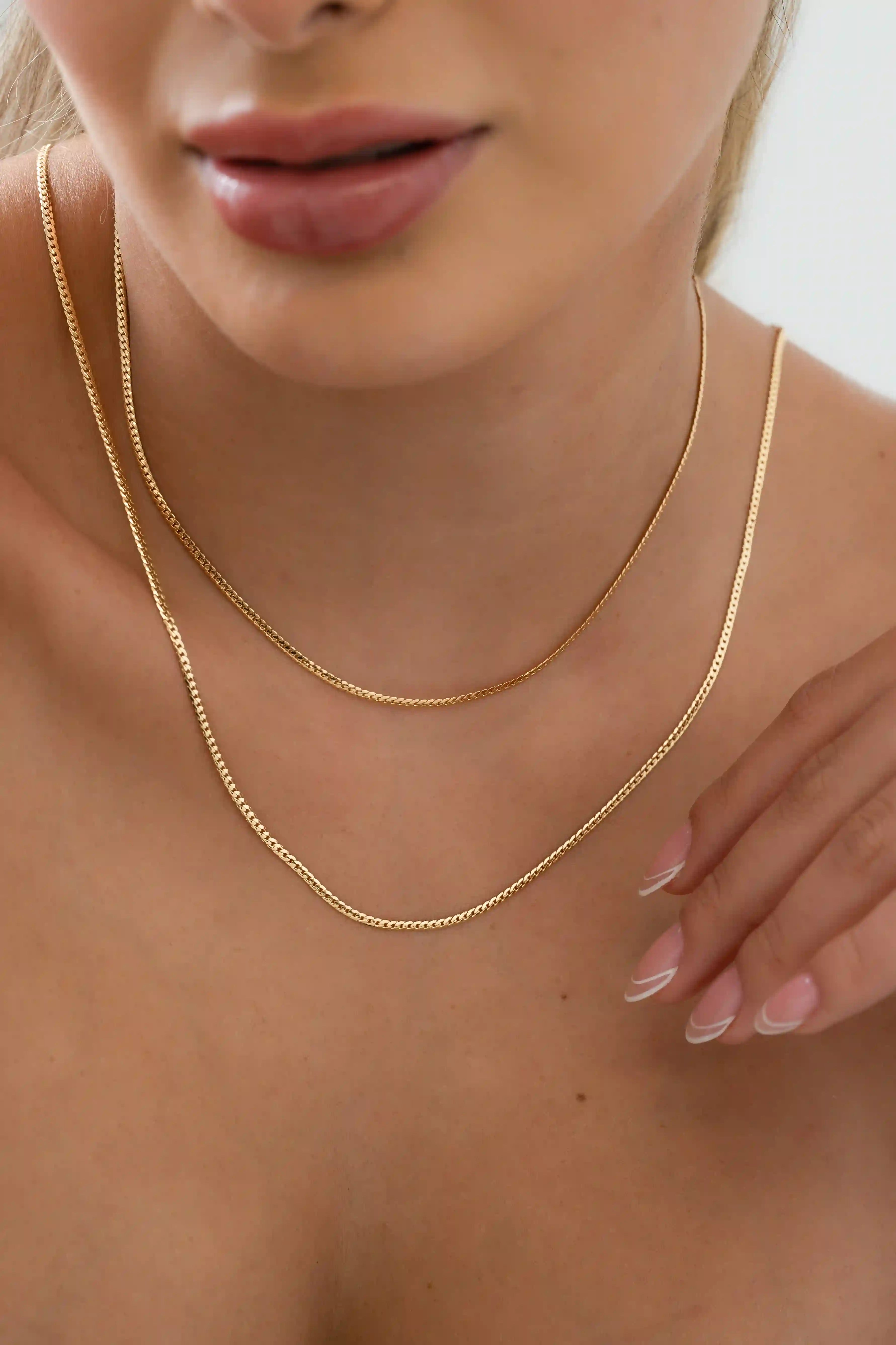 Cadena Serpiente Plana Finita 65Cm