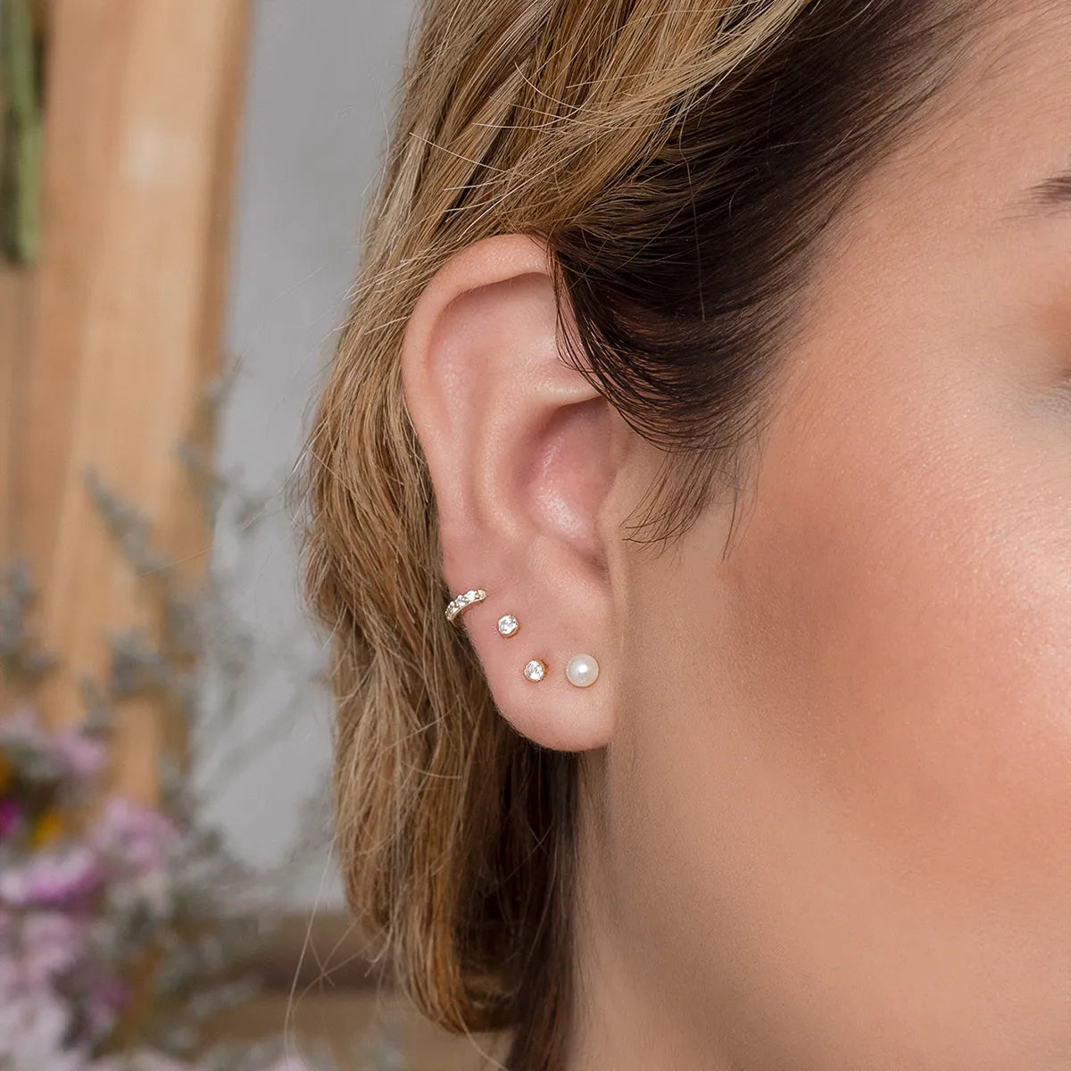 Aretes Perla 4mm
