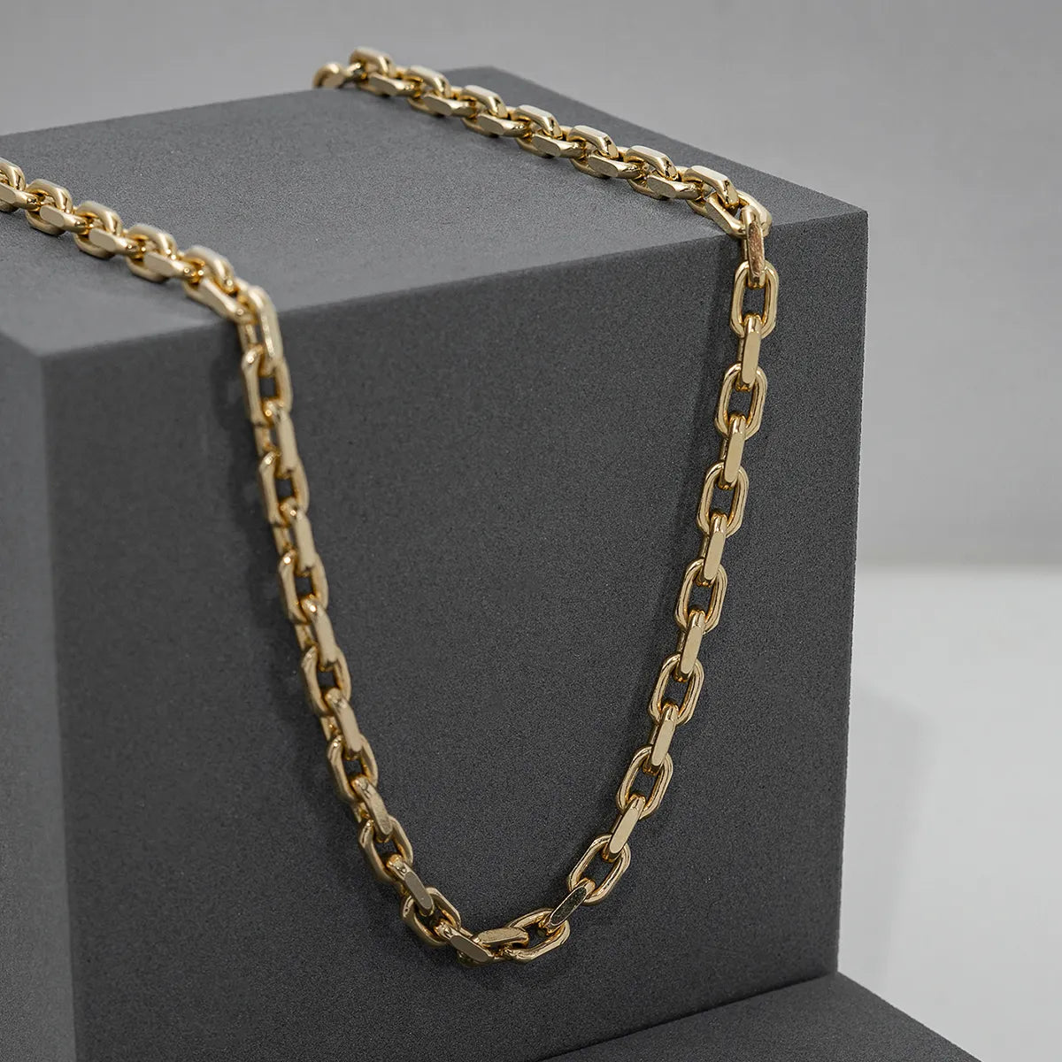 Cadena Aros Diamantada Gruesa 65 Cm