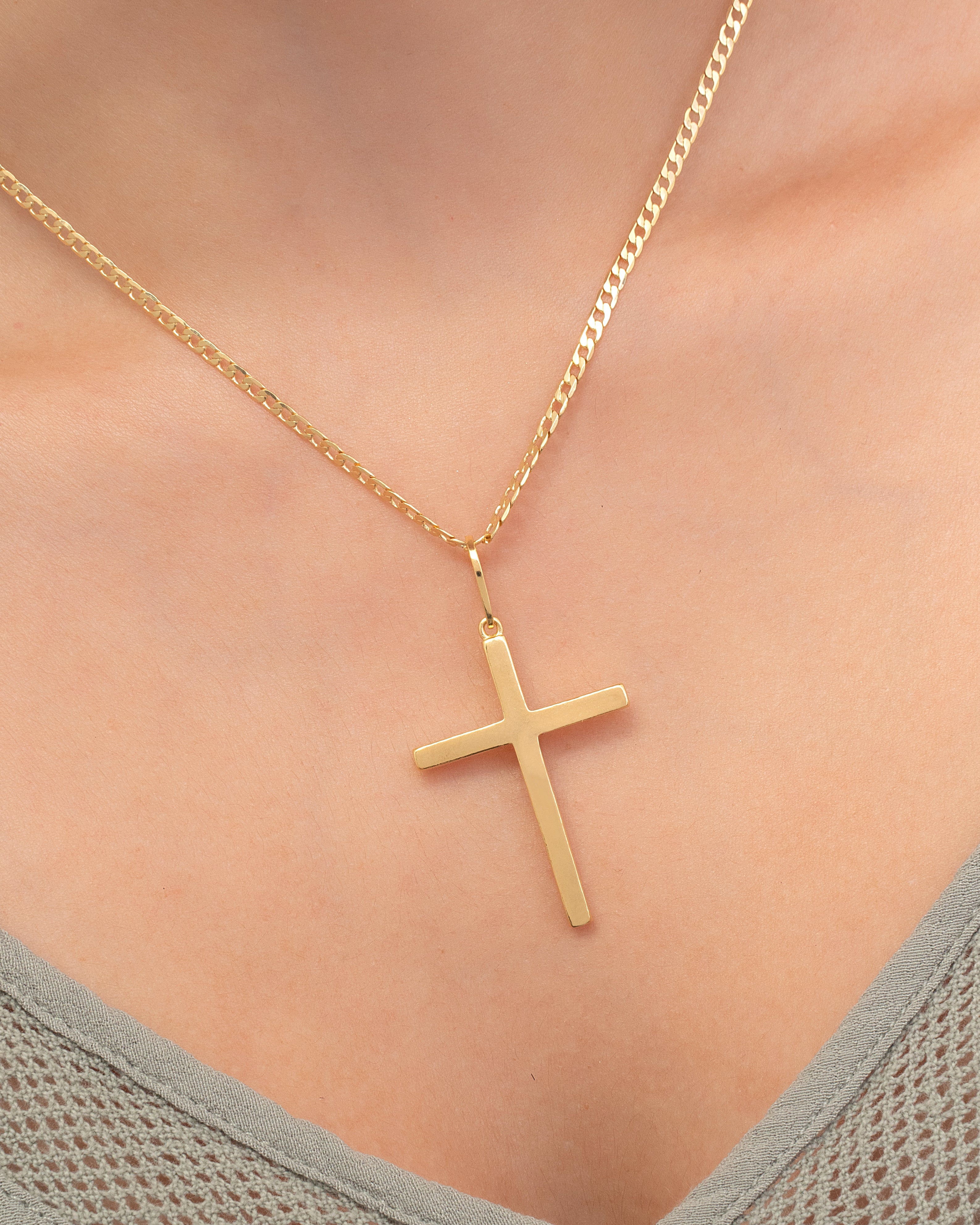 Cadena Cubana Plana Diamantada 45cm x 2 mm