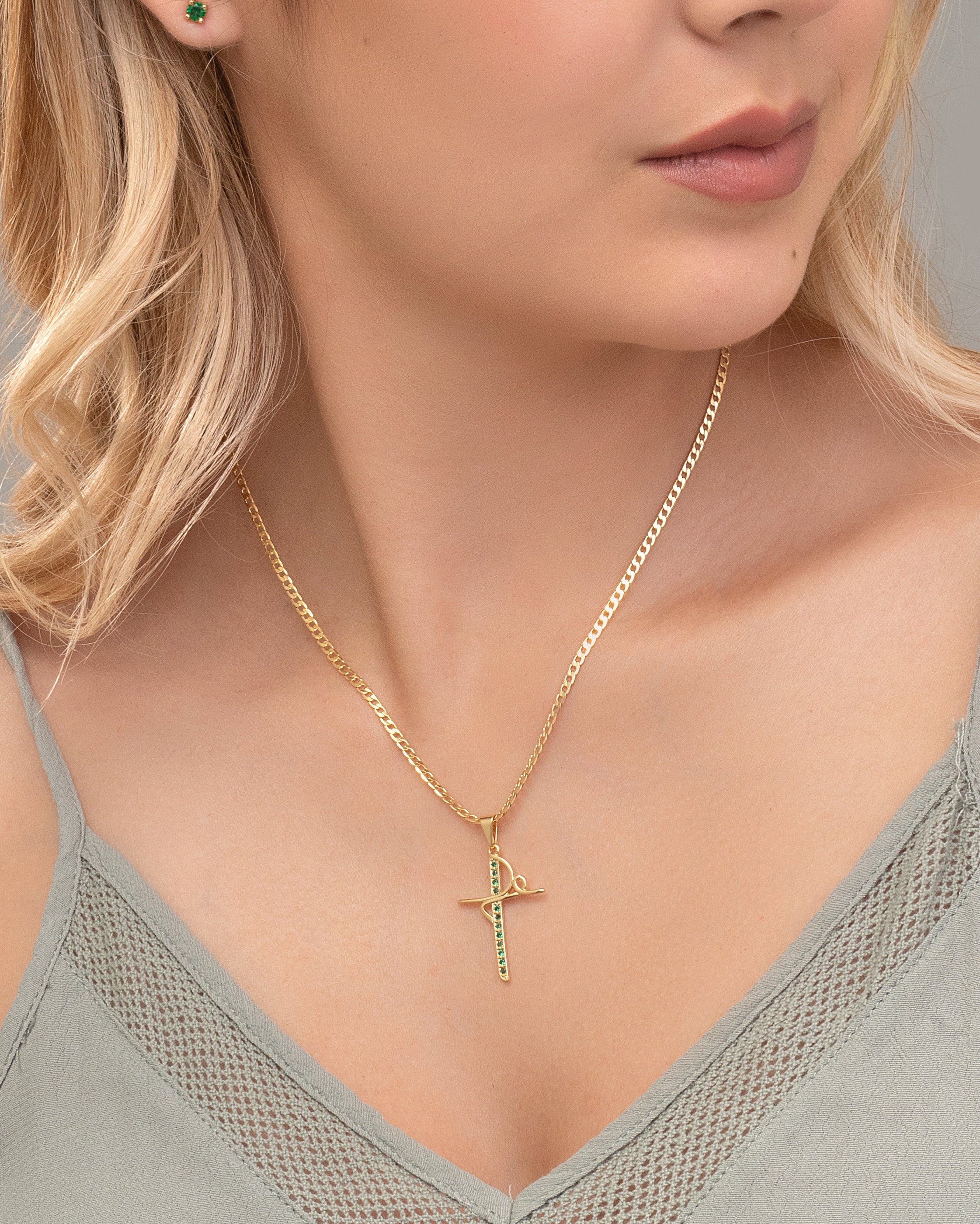 Cadena Cubana Plana Diamantada 45cm x 2 mm