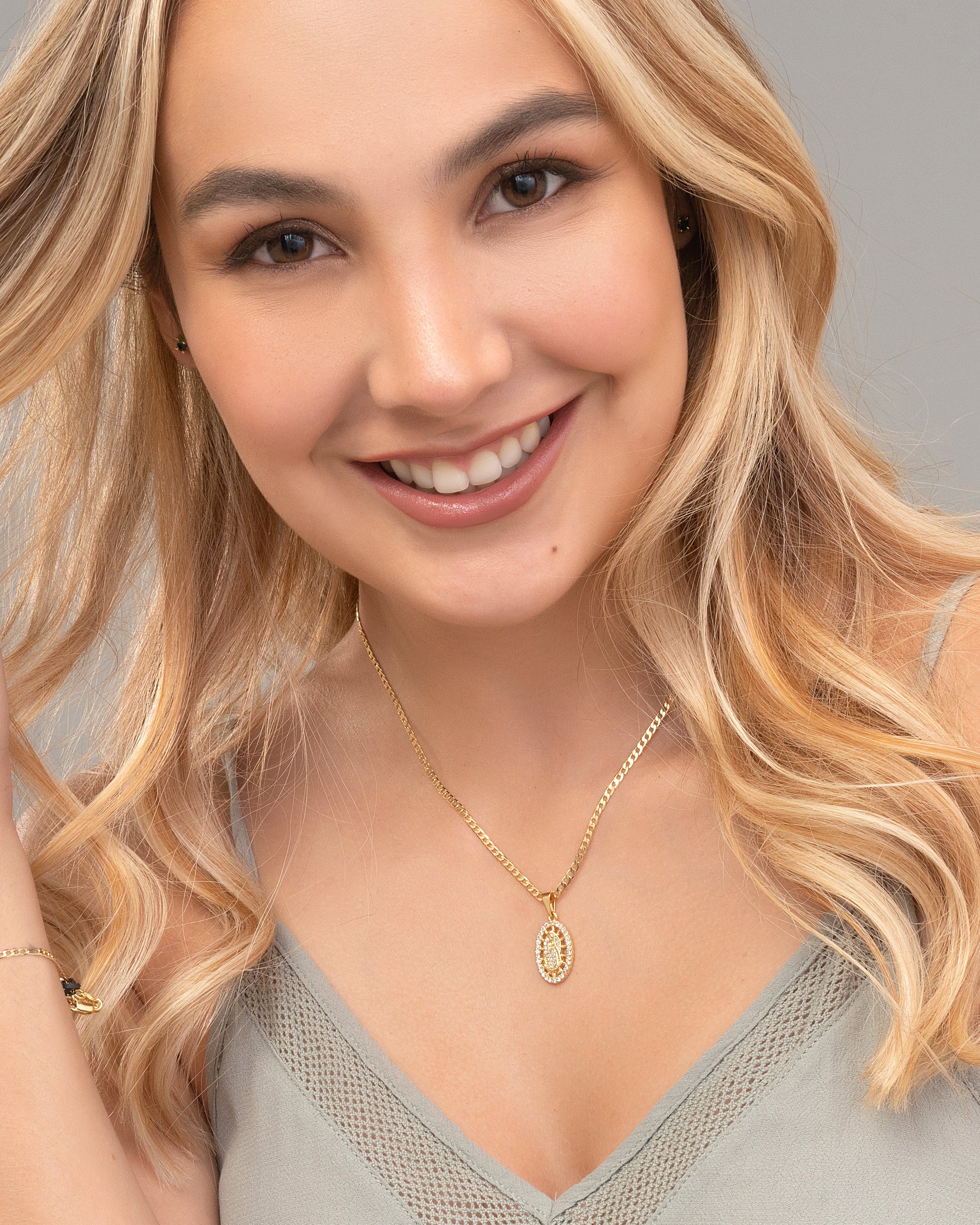 Cadena Cubana Plana Diamantada 45cm x 2 mm