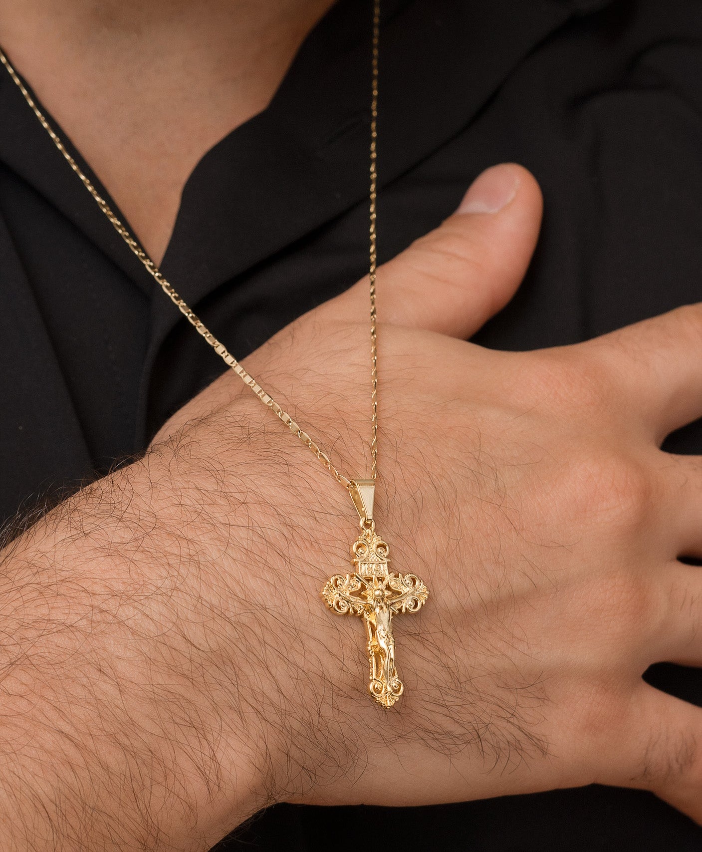 Cadena Escalera delgada Plana Lisa 65cm