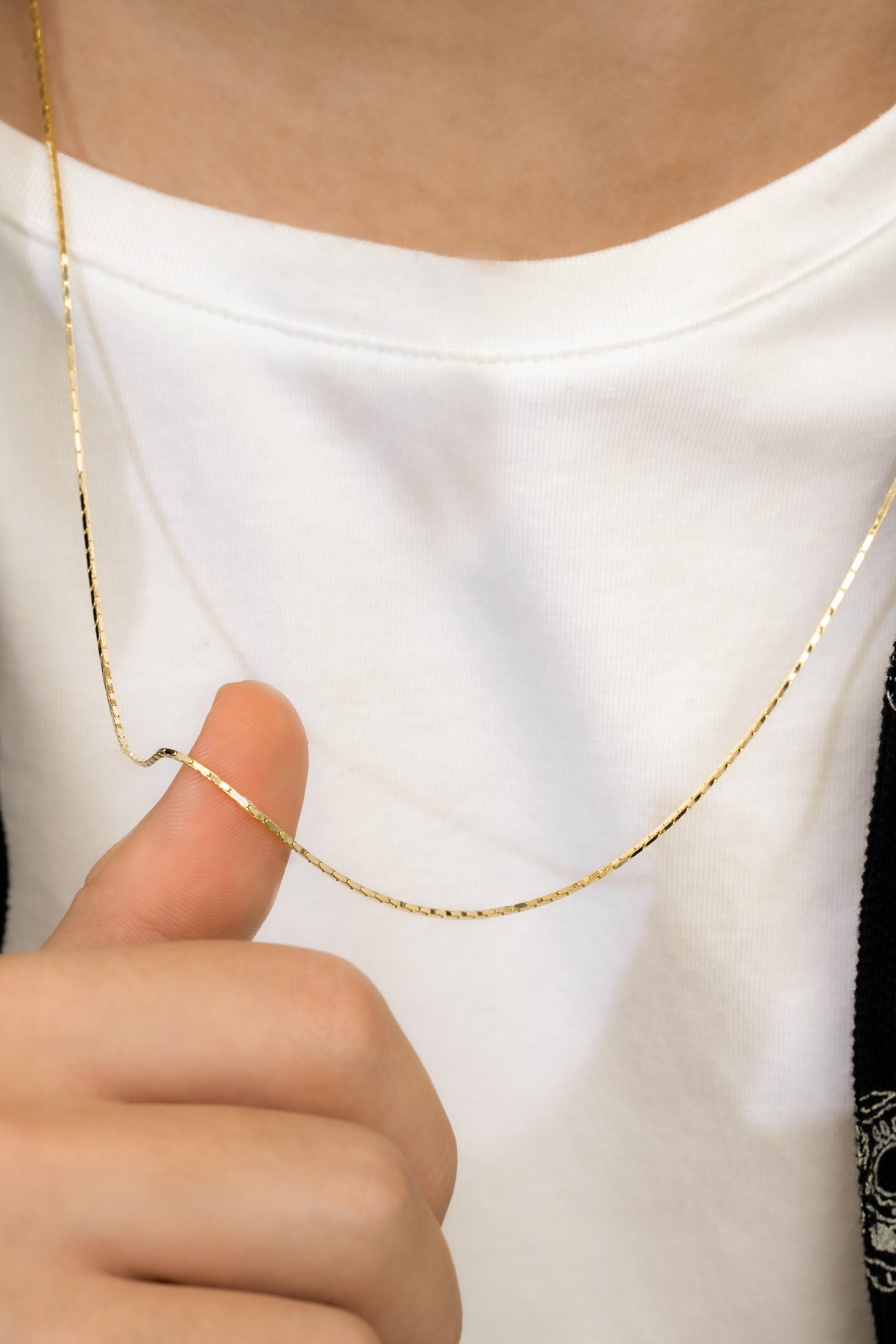 Cadena Cordón Cuadrado 65 cm x 1 mm