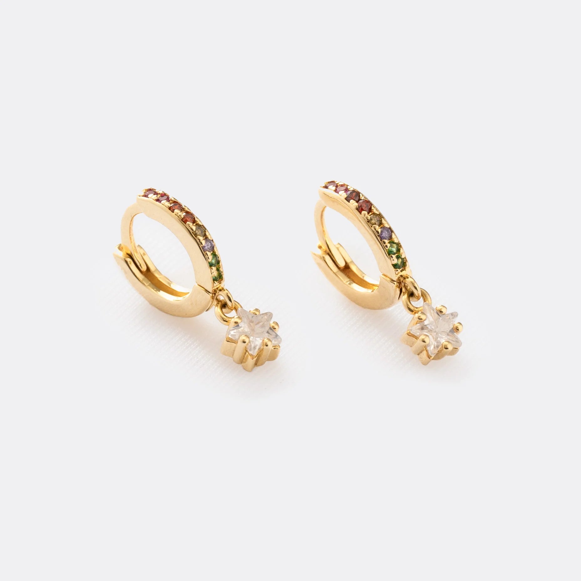 Aretes Rainbow Star