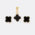 Conjunto Clover Negro 1 Cm