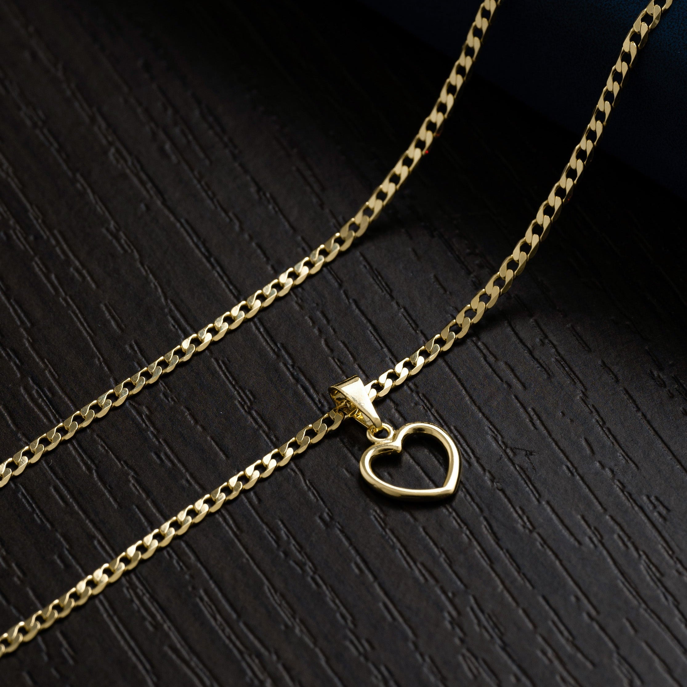 Cadena Cubana Plana Diamantada 45cm x 2 mm