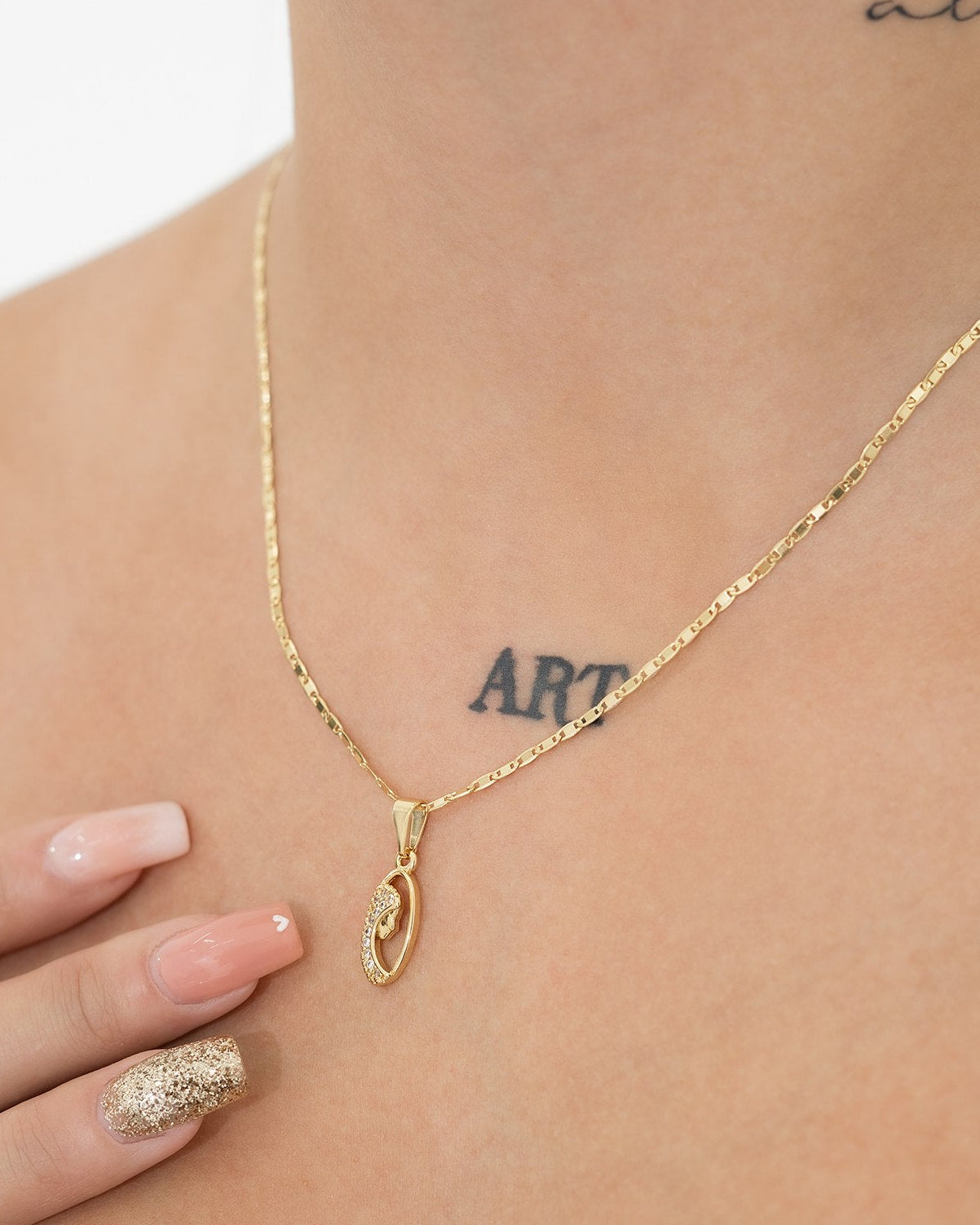 Cadena Escalera delgada Plana Lisa 45cm